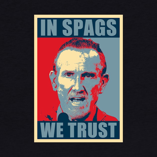 In Spags We Trust Funny Red Saying by mayamaternity